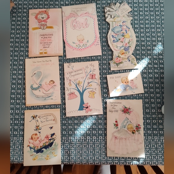 Vintage Used Baby Valentine Christmas Birthday Cards.  Approximately 97 cards - Picture 6 of 16